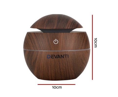 Devanti Diffuser Aroma Diffuser Aromatherapy Essential Oils Air Humidifier LED 130ML