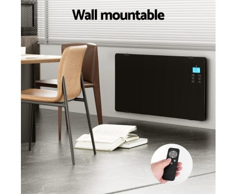 Devanti Heater Electric Convection Heater Black 2000W