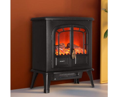 Devanti Heater Electric Fireplace Fire Heaters 2000W