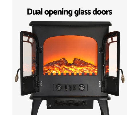 Devanti Heater Electric Fireplace Fire Heaters 2000W