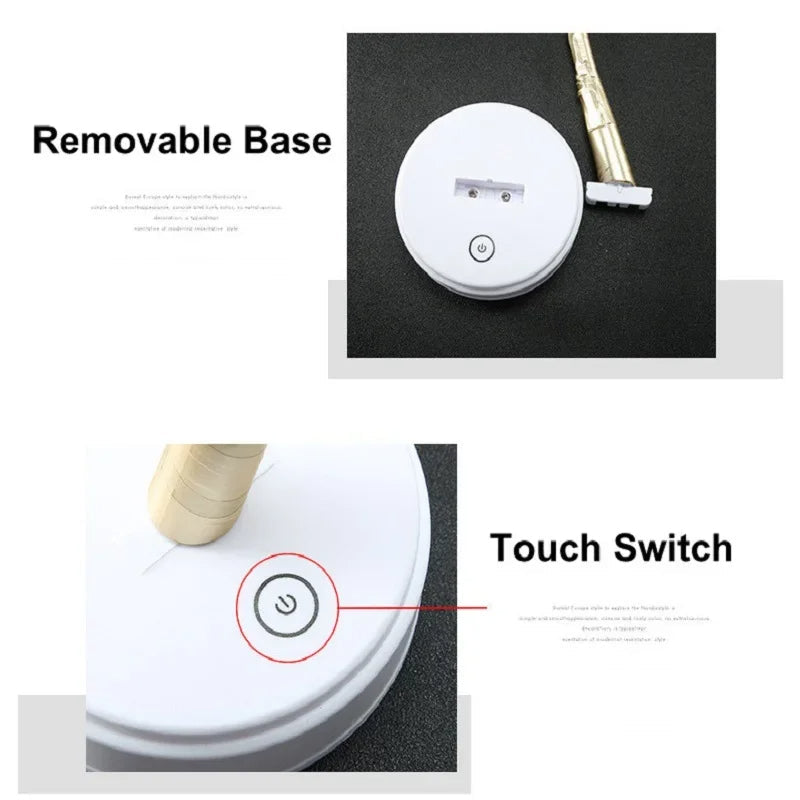 Anyhouz Table Lamp Warm Leaves 36 LED Bonsai Tree Desk Light USB Rechargeable For Living Room