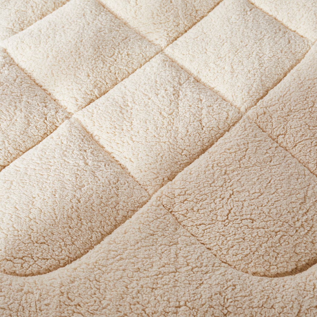 Dreamz Mattress Topper 100% Wool Underlay Mattress Topper  - REVERSIBLE