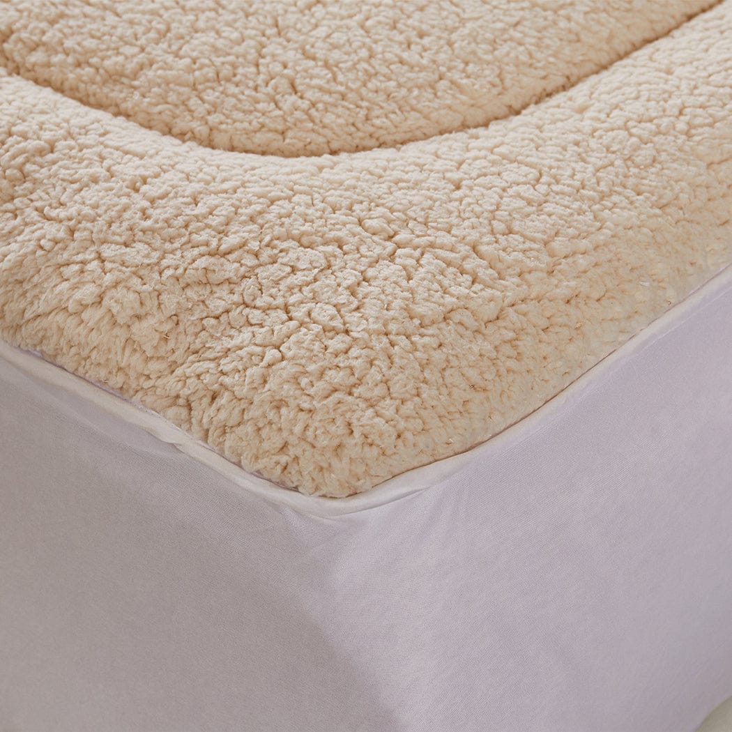 Dreamz Mattress Topper 100% Wool Underlay Mattress Topper  - REVERSIBLE