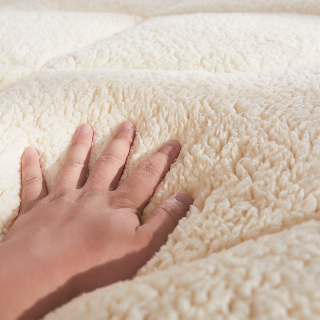 Dreamz Mattress Topper 100% Wool Underlay Mattress Topper  - REVERSIBLE