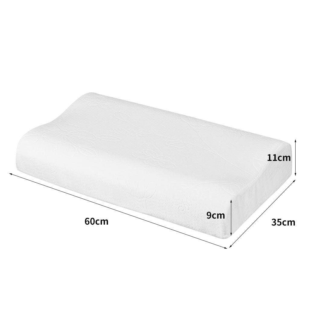 Dreamz Pillows/Cushions 2X Memory Foam Pillow Removable