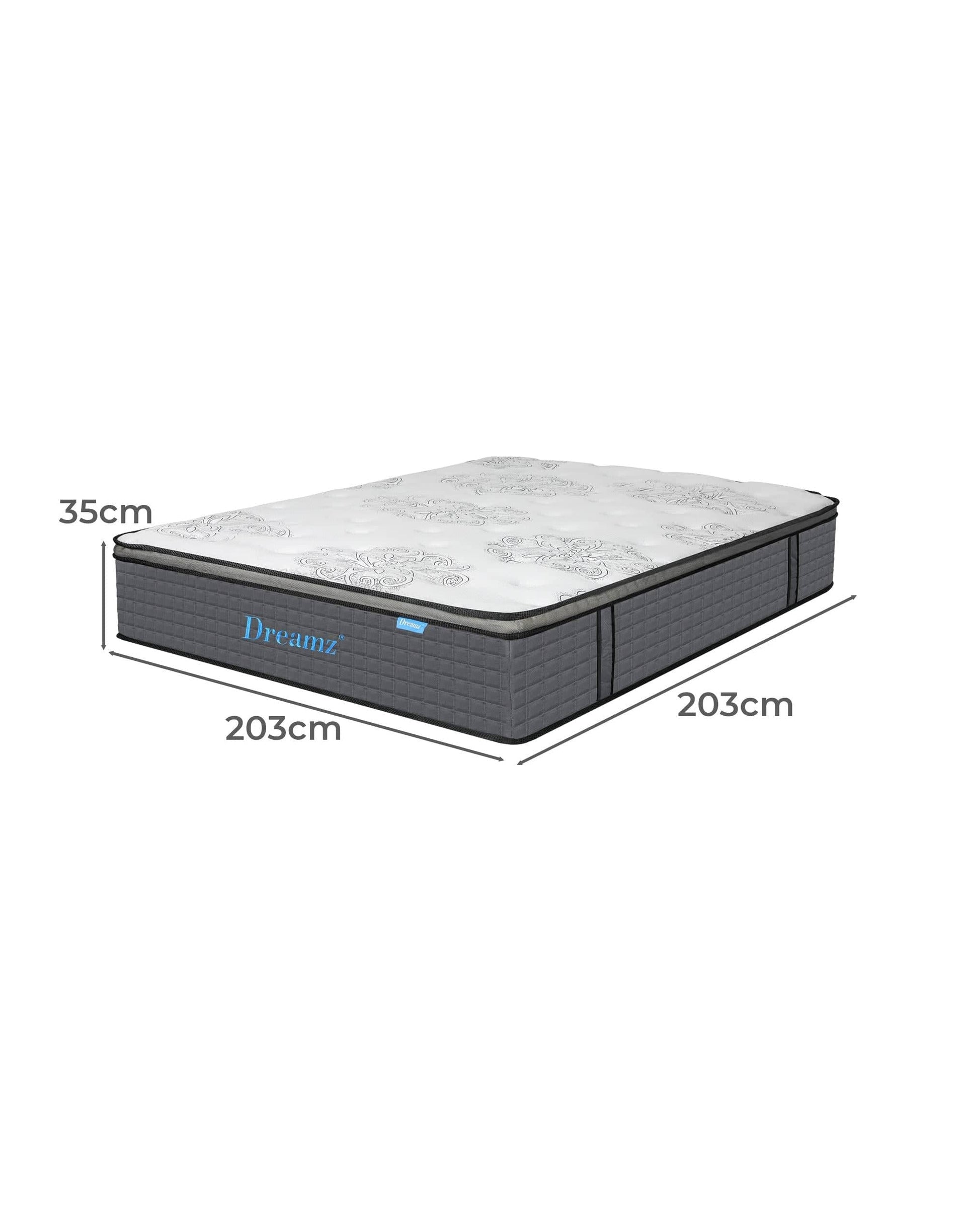 Dreamz Mattresses 35CM Thickness Euro Top Egg Crate Foam Mattress in Super King