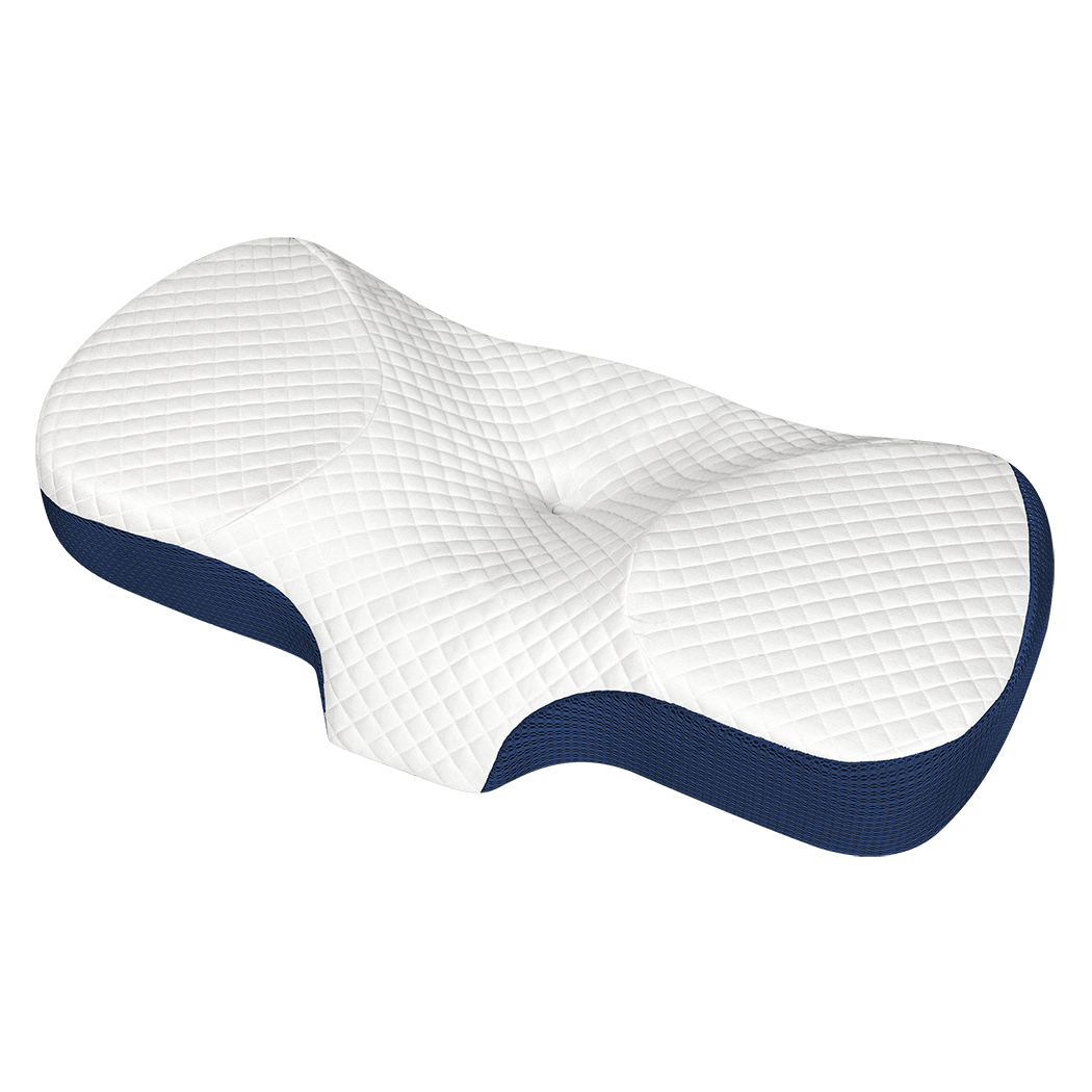 Dreamz Pillows/Cushions Memory Foam Pillow Pillowcase Supprt Blue Rebound