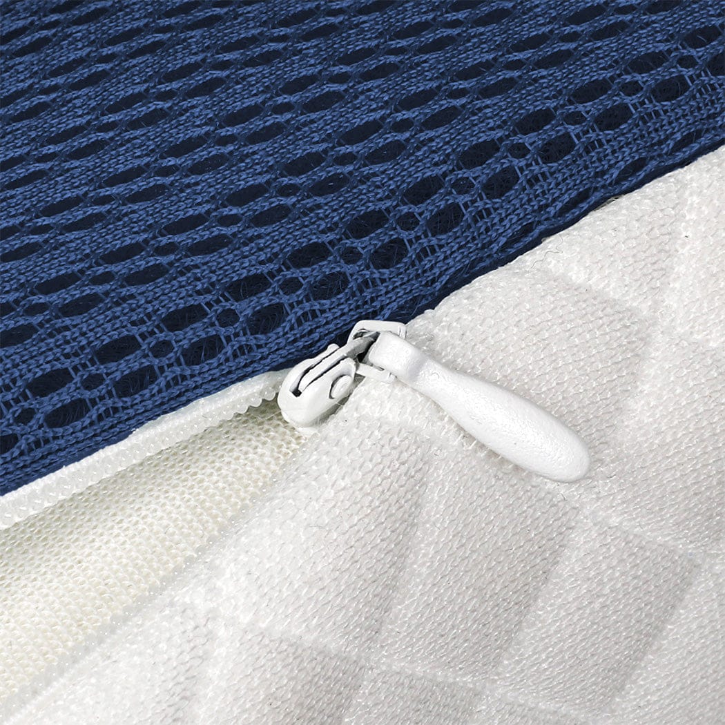 Dreamz Pillows/Cushions Memory Foam Pillow Pillowcase Supprt Blue Rebound