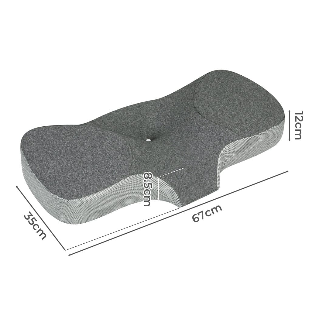 Dreamz Pillows/Cushions Memory Foam Pillow Pillowcase Supprt Grey Rebound