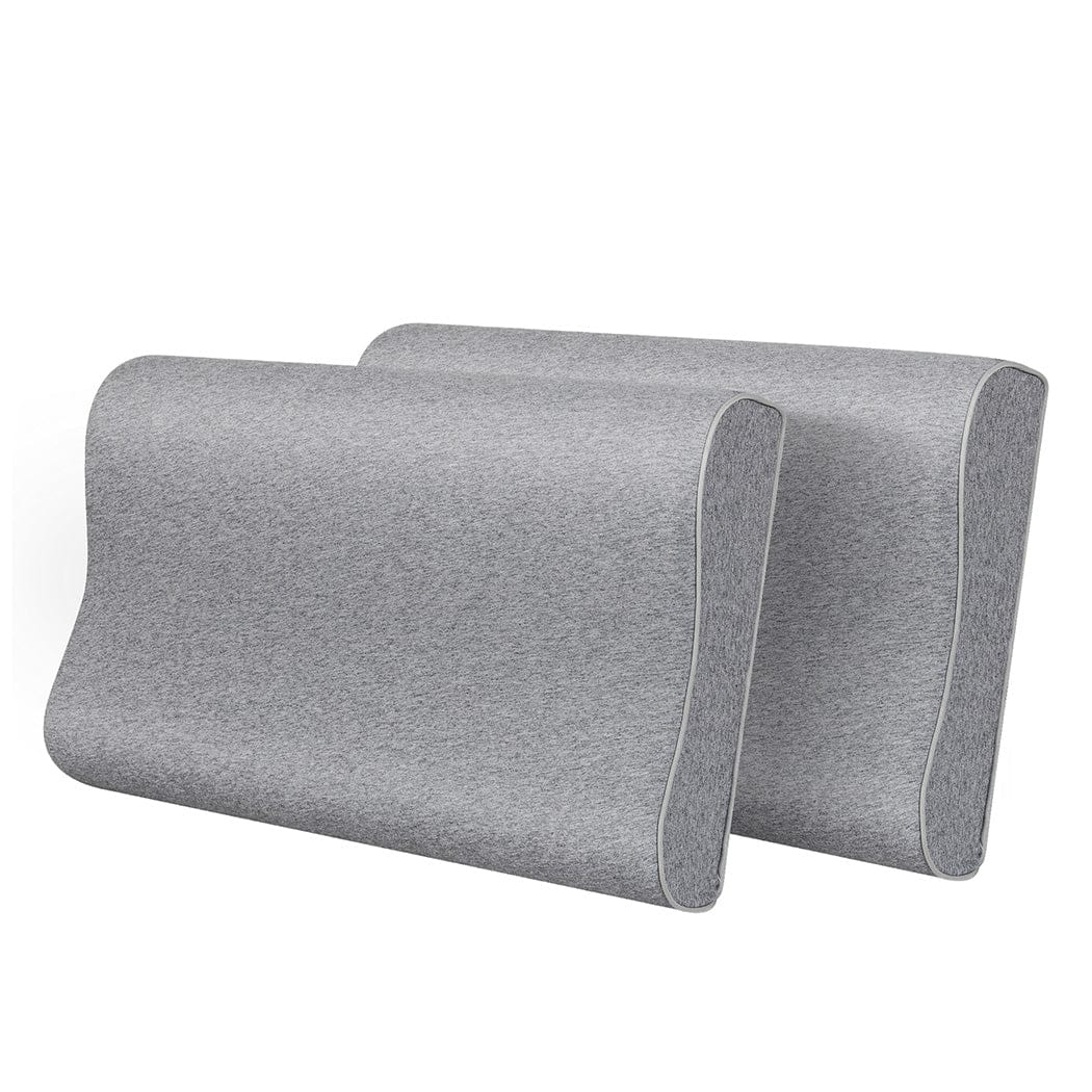 Dreamz Pillows/Cushions Memory Foam Pillow Pillowcase Supprt Grey Rebound