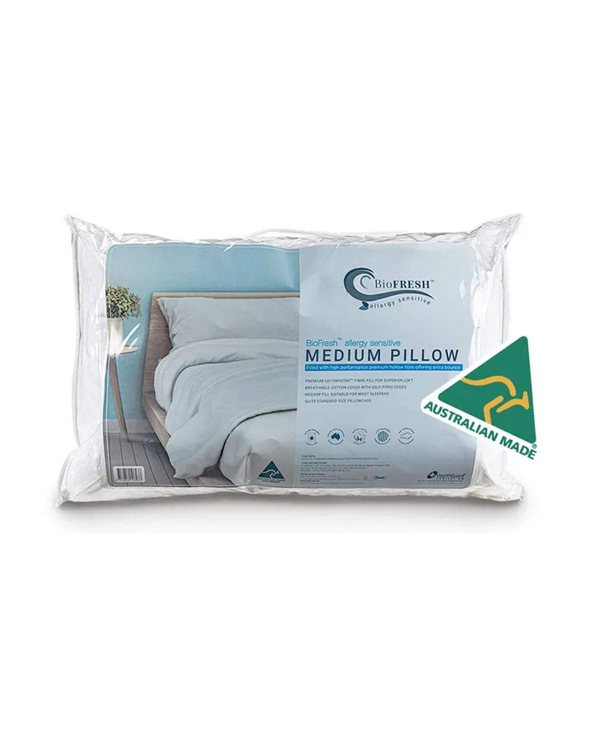 Easyrest Pillows/Cushions Easyrest BioFresh Allergy Sensitive Medium Standard Pillow 48 x 73 cm