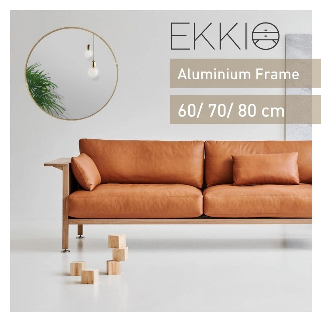 EKKIO Mirror 60cm Round Aluminium Wall Mirror