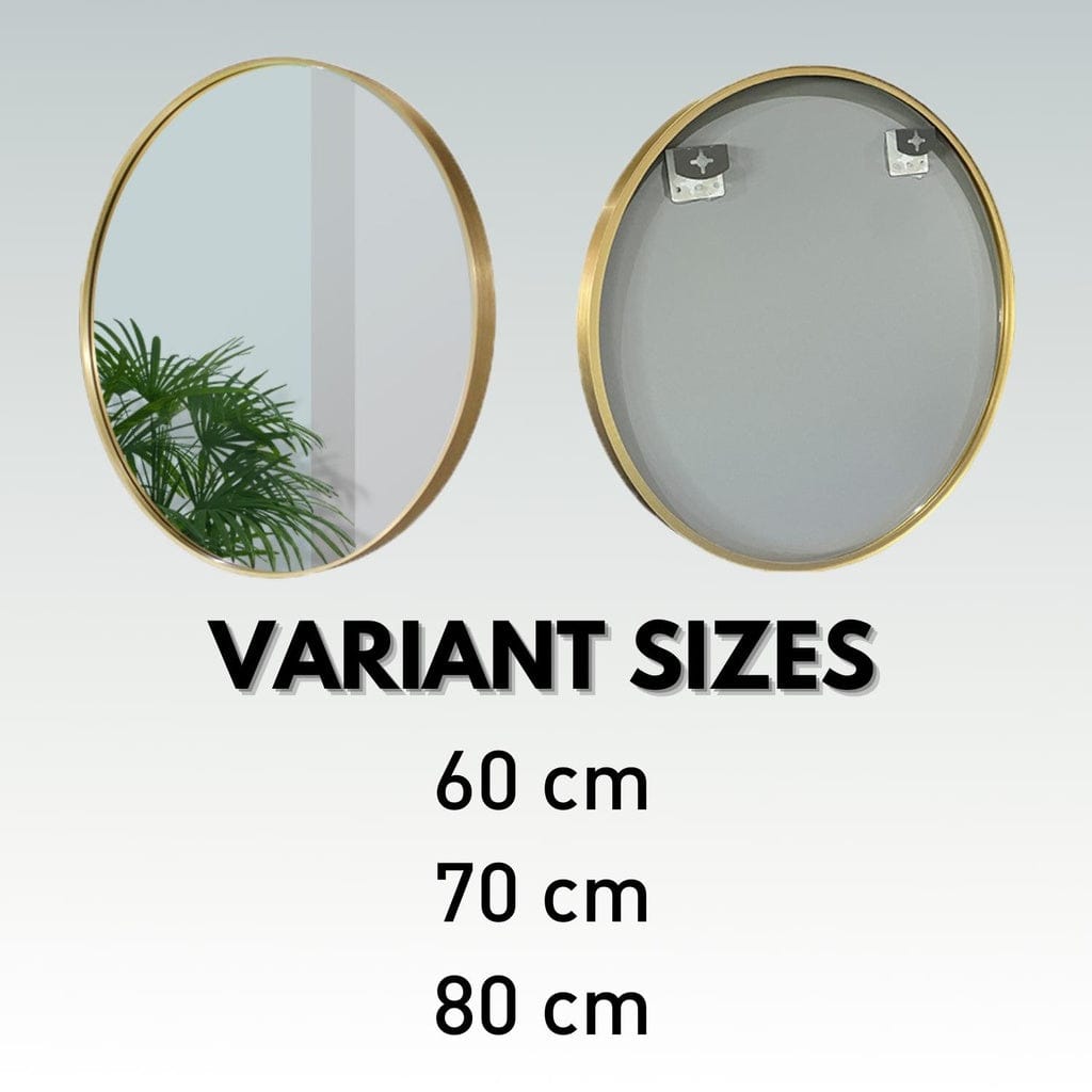 EKKIO Mirror 60cm Round Aluminium Wall Mirror
