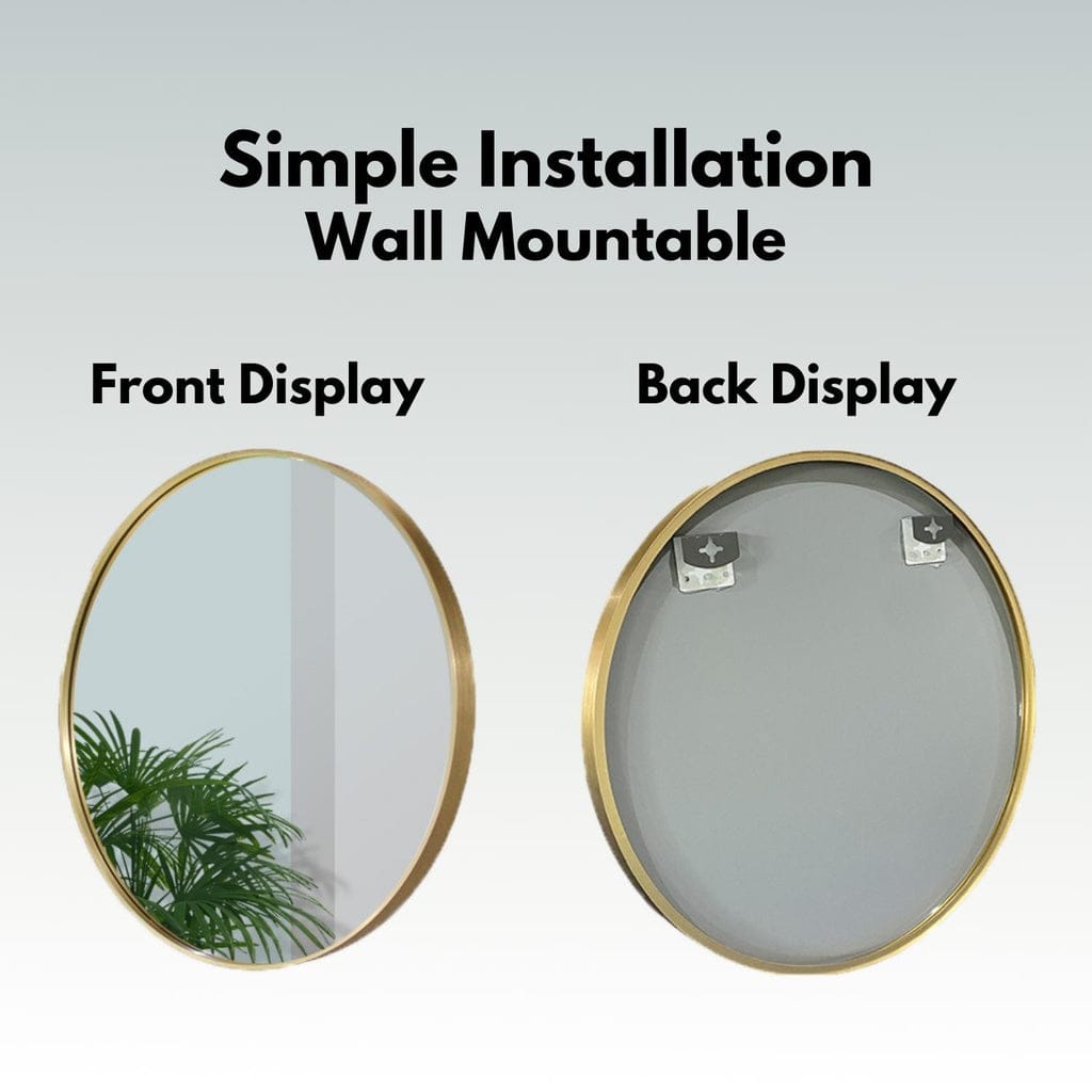 EKKIO Mirror 60cm Round Aluminium Wall Mirror