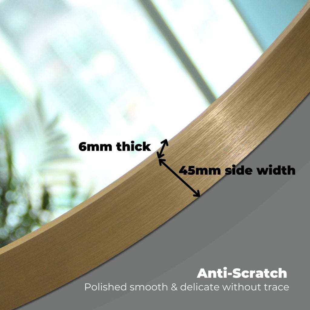 EKKIO Mirror 60cm Round Aluminium Wall Mirror