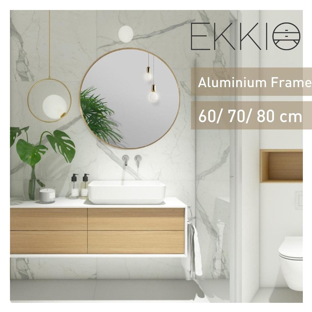 EKKIO Mirror 60cm Round Aluminium Wall Mirror