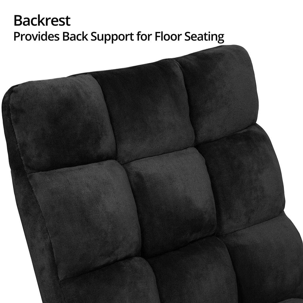 EKKIO Accent Chair Adjustable Floor Chair Lounge Sofa Bed Recliner (Black) EK-FLSR-101-LZQ