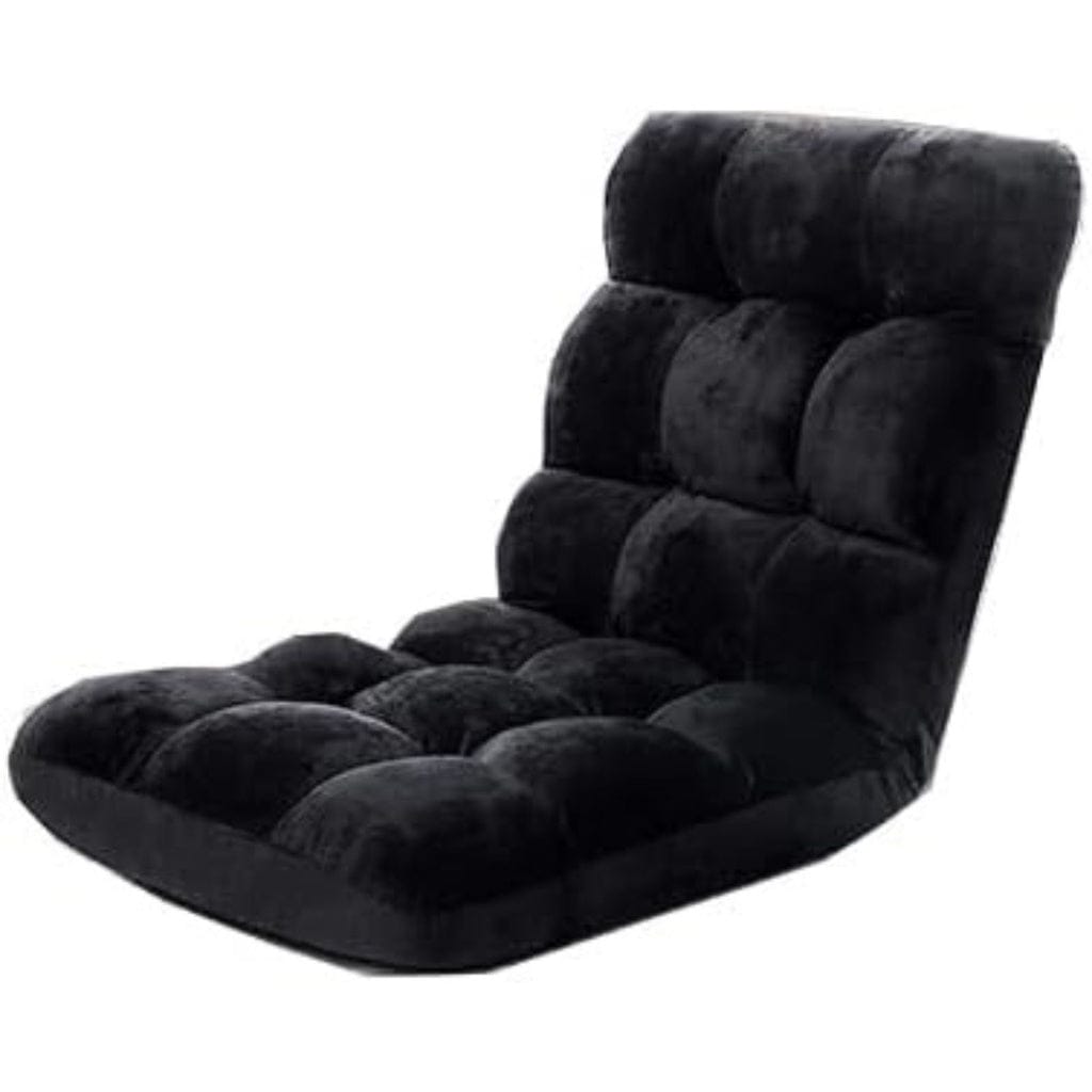 EKKIO Accent Chair Adjustable Floor Chair Lounge Sofa Bed Recliner (Black) EK-FLSR-101-LZQ