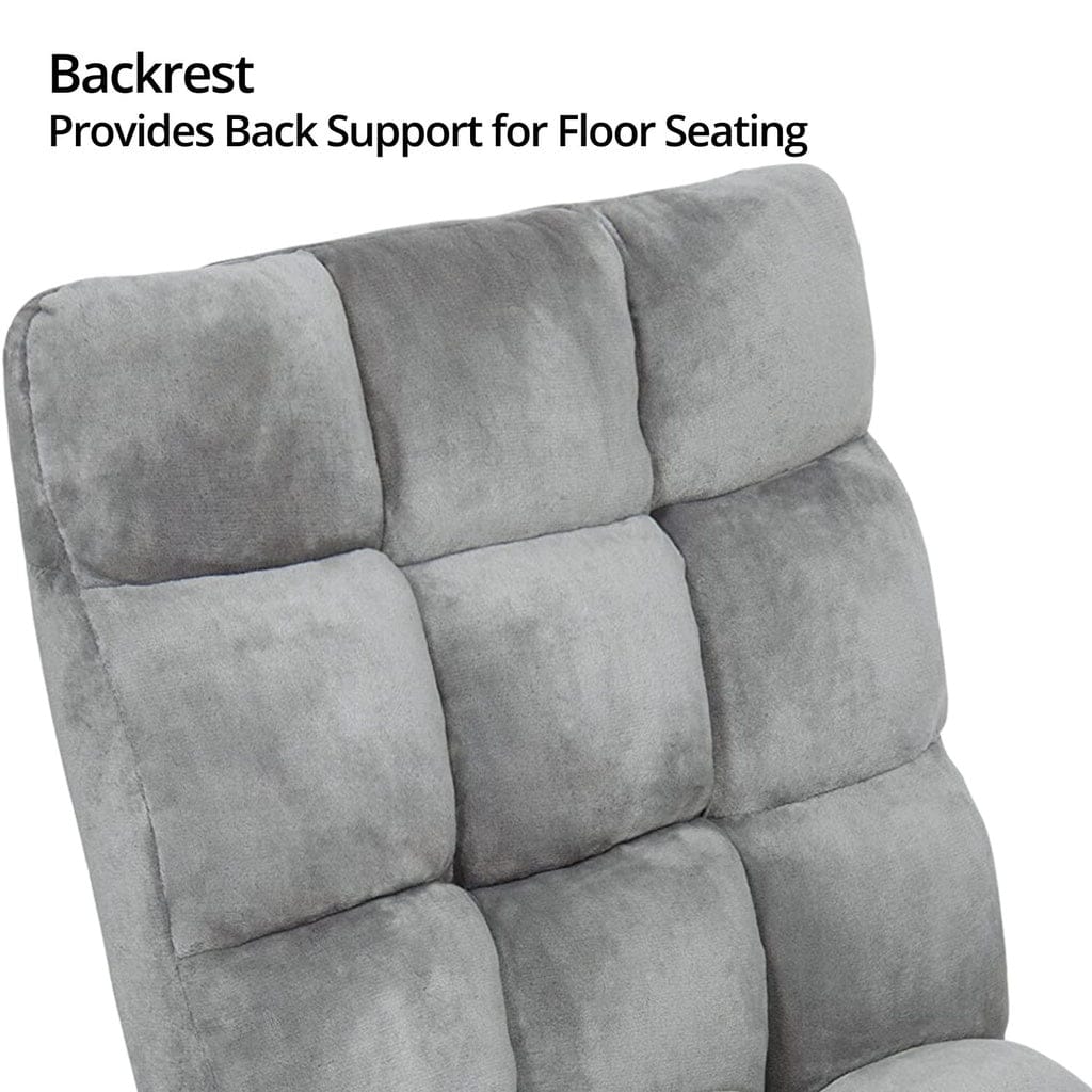 EKKIO Accent Chair Adjustable Floor Chair Lounge Sofa Bed Recliner (Silver Grey) EK-FLSR-100-LZQ