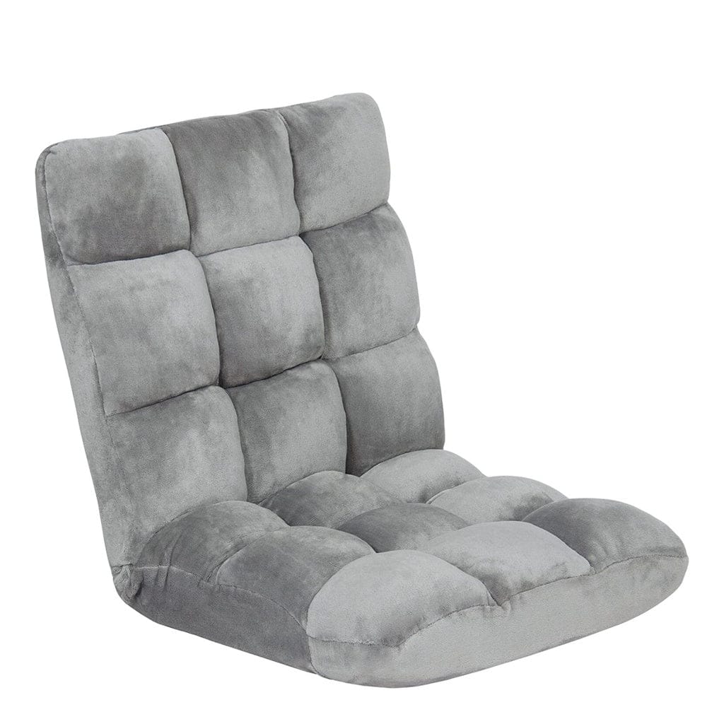 EKKIO Accent Chair Adjustable Floor Chair Lounge Sofa Bed Recliner (Silver Grey) EK-FLSR-100-LZQ