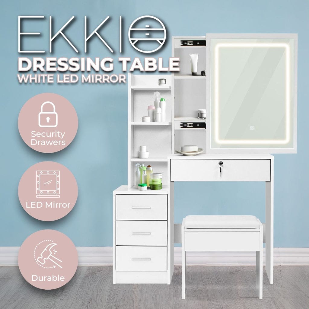 EKKIO Mirror Dressing Table White LED Mirror