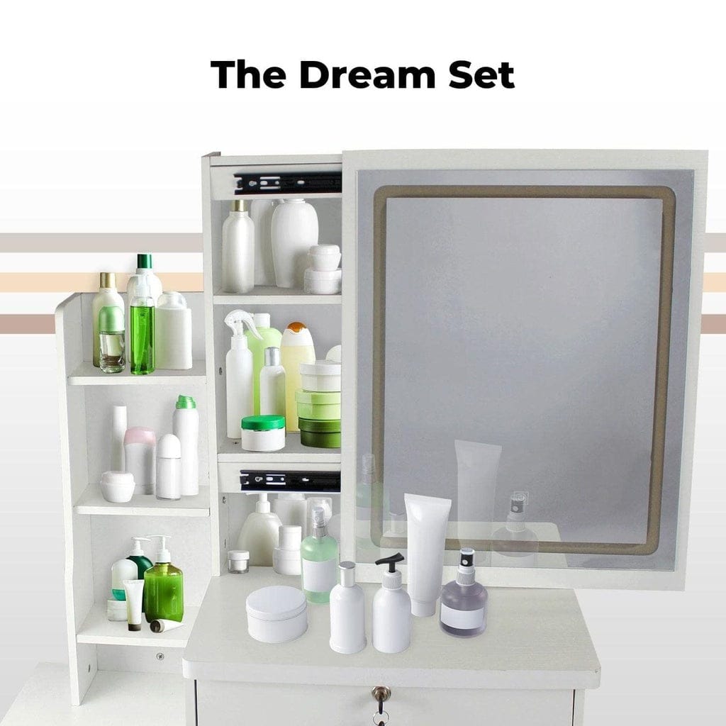 EKKIO Mirror Dressing Table White LED Mirror