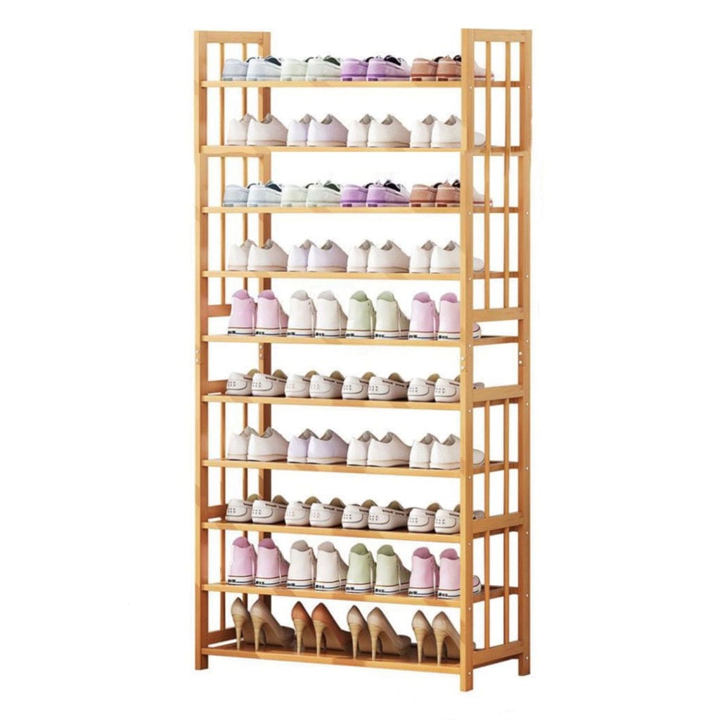 EKKIO Shoe Rack EKKIO 10-Tiers Bamboo Shoe Rack