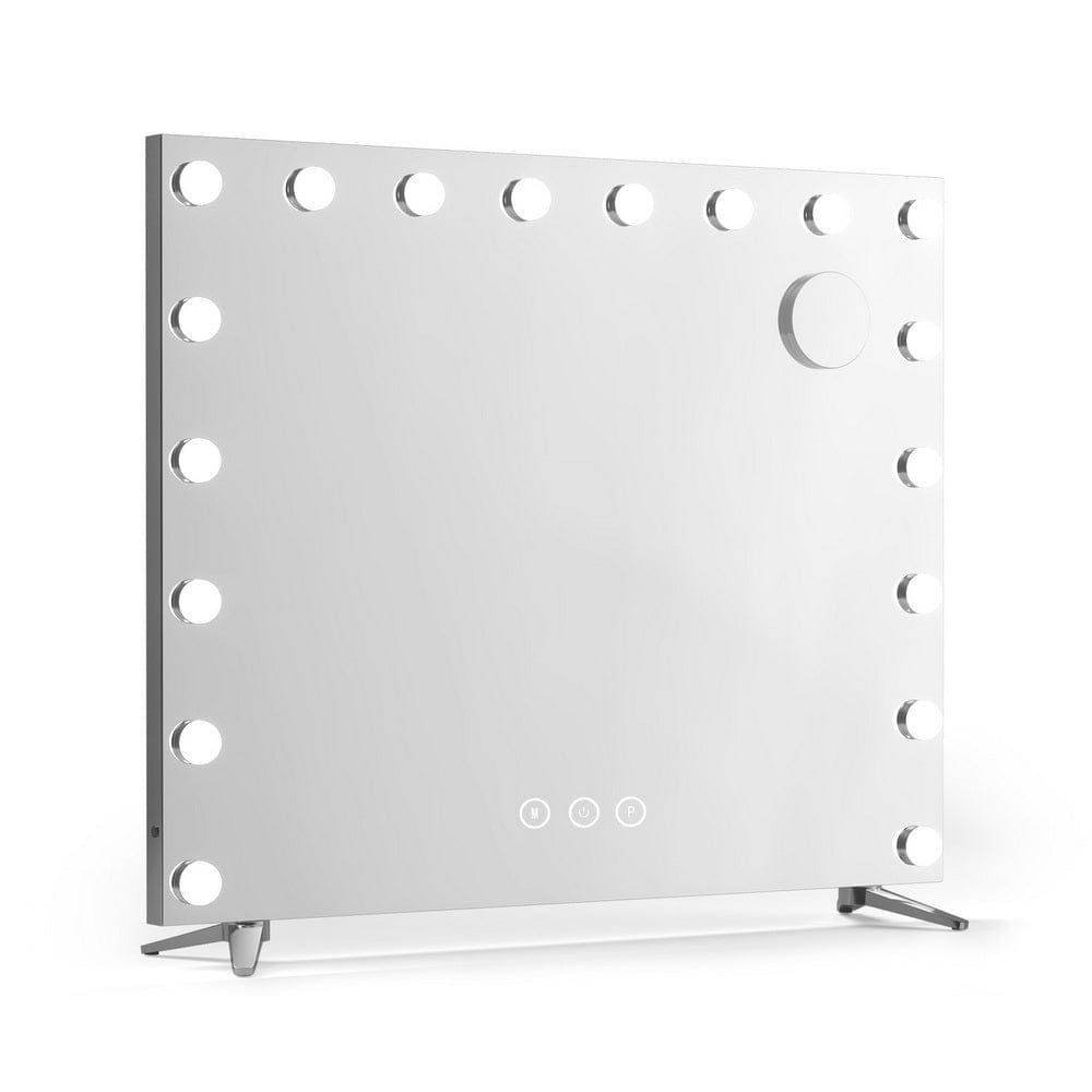Embellir Mirror 80x65cm Embellir Makeup Mirror Hollywood Vanity with LED Light Silver Legs