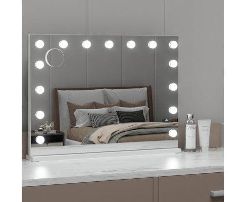 Embellir Mirror NEW Bluetooth Makeup Mirror 80X58cm Hollywood with Light Vanity Wall 18 LED