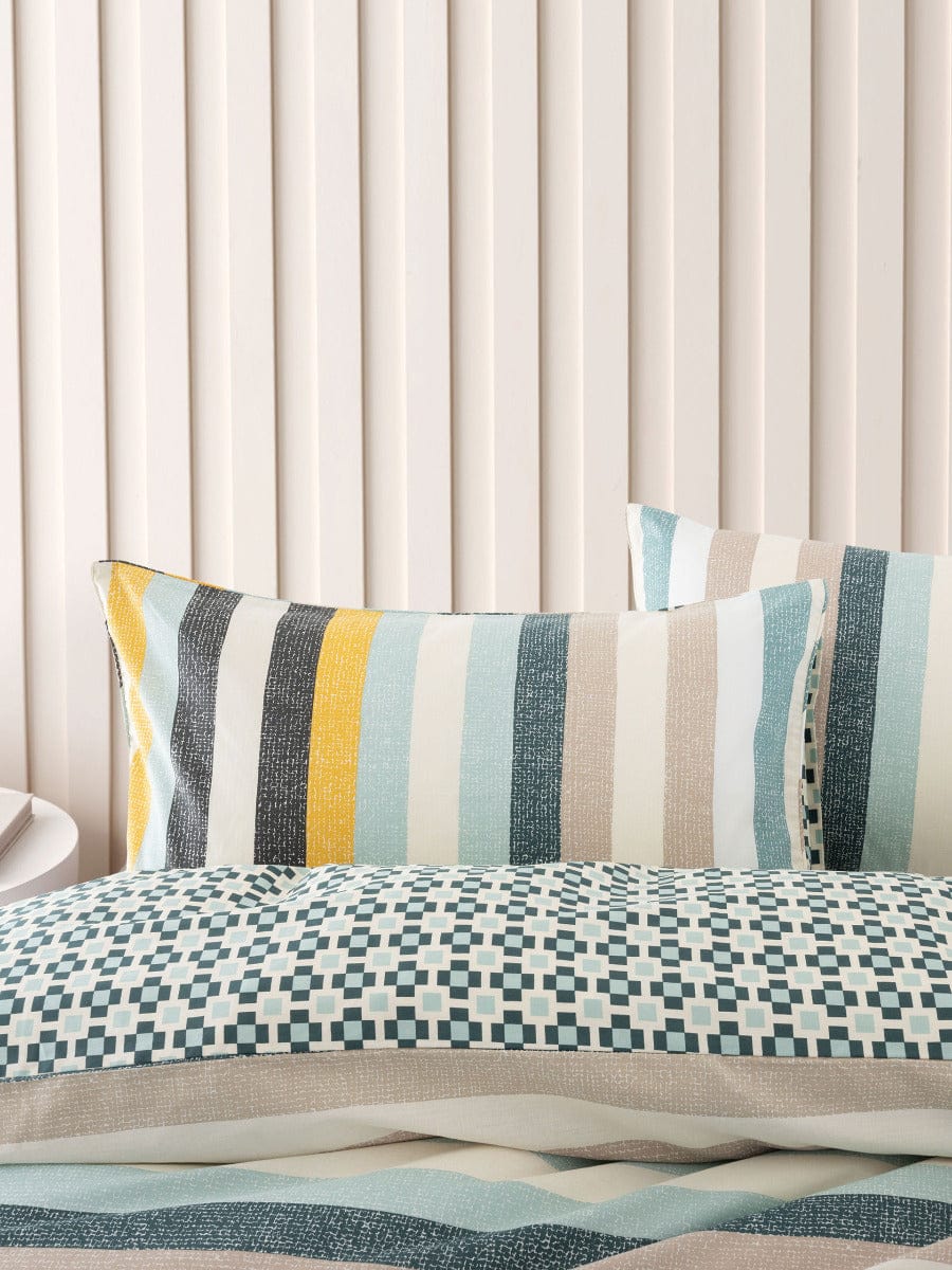 Espirit Quilt Cover Esprit ANKER PETROL QUILT COVER SET