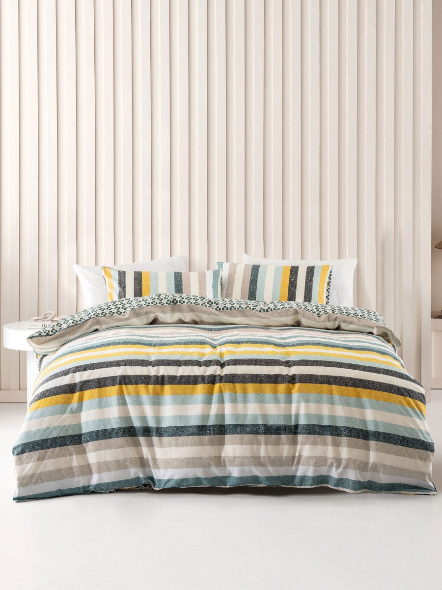 Espirit Quilt Cover Esprit ANKER PETROL QUILT COVER SET