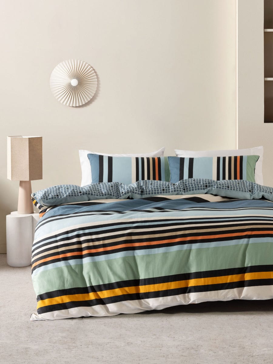 Espirit Quilt Cover Esprit HOUSTON MULTI COLOUR QUILT COVER SET