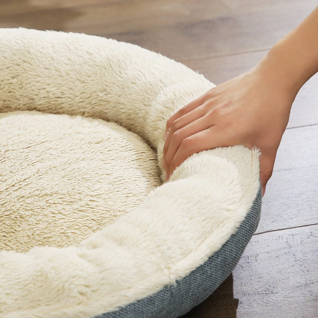 Feandrea Indoor Dog Bed FEANDREA 55cm Dog Sofa Bed Round Shape Fabric Grey