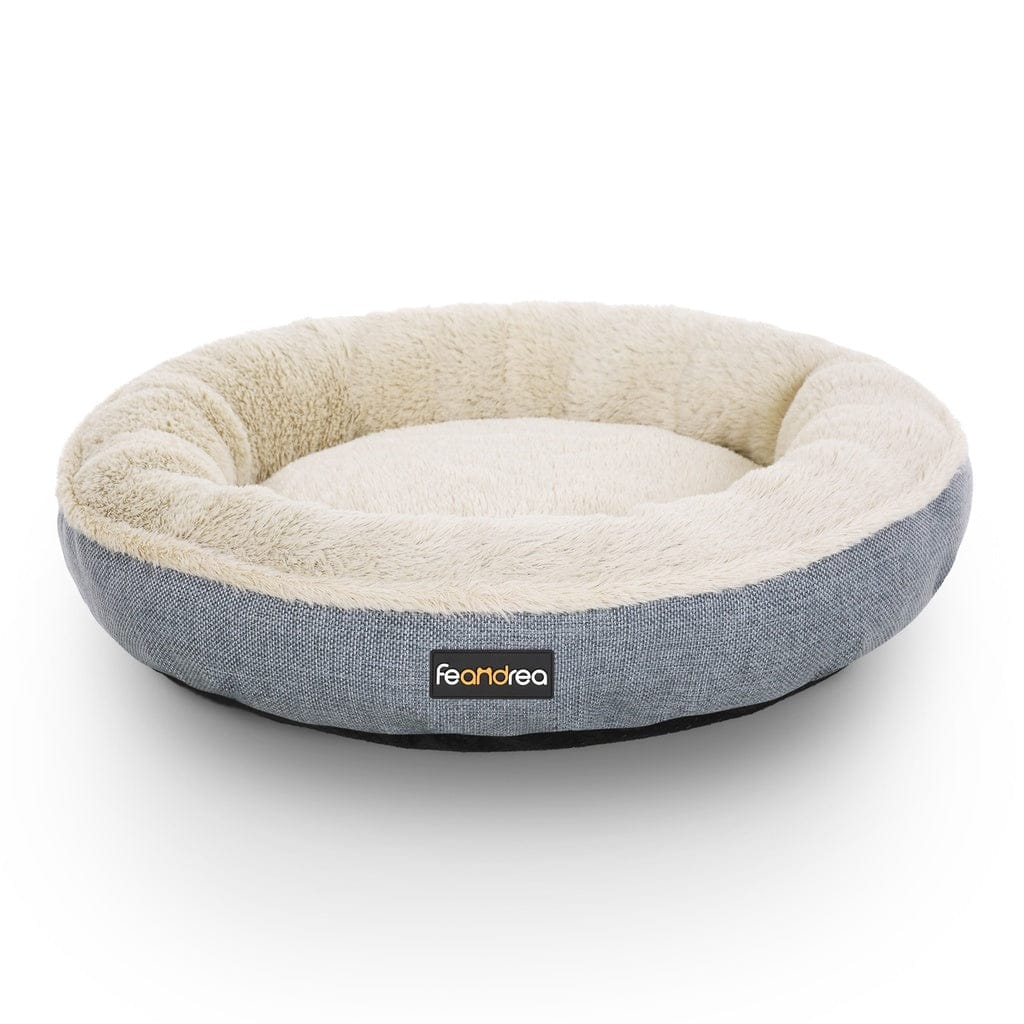 Feandrea Indoor Dog Bed FEANDREA 55cm Dog Sofa Bed Round Shape Fabric Grey