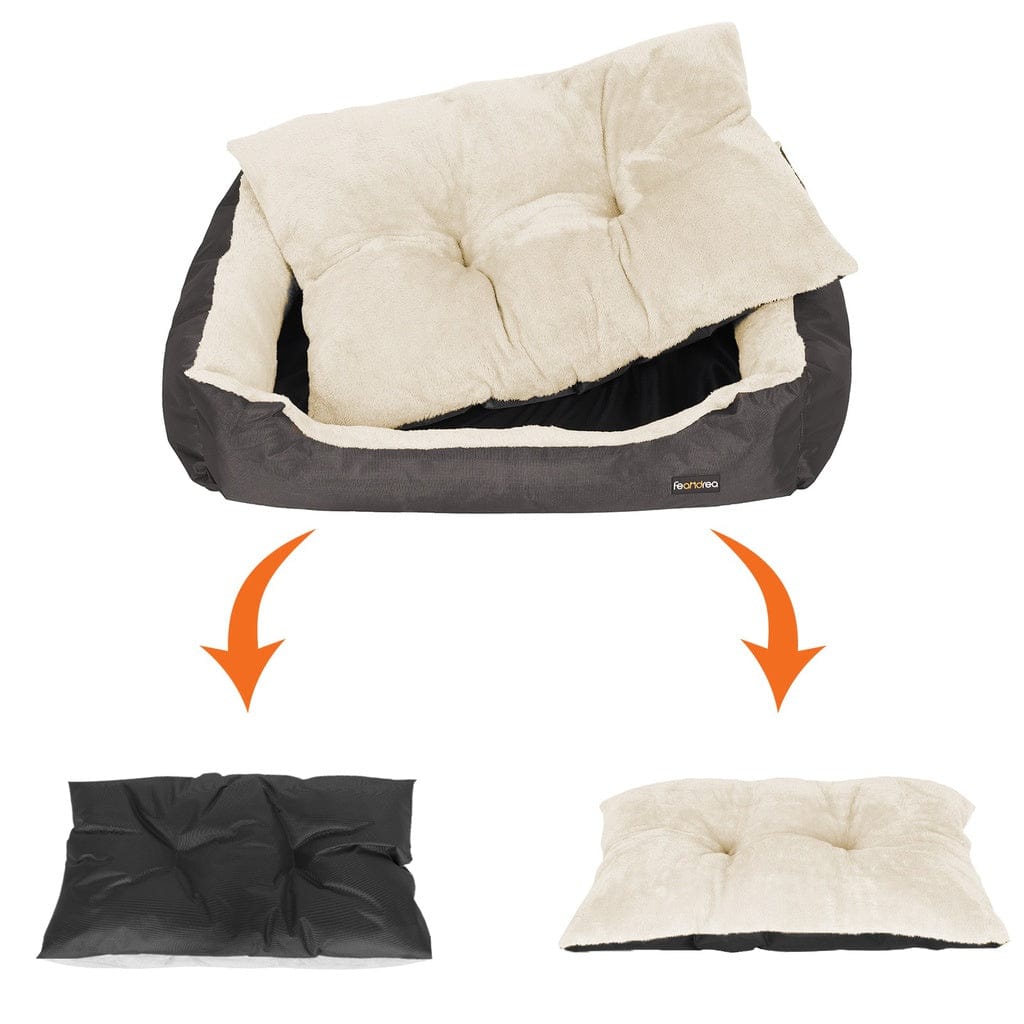 Feandrea Indoor Dog Bed FEANDREA 70cm Dog Bed Reversible Cushion Dark Grey