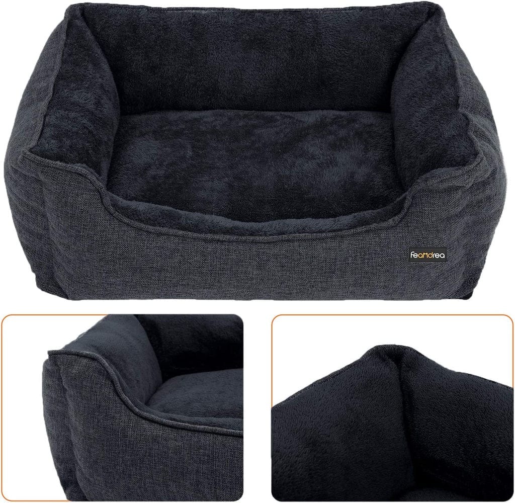 Feandrea Indoor Dog Bed FEANDREA 90cm Dog Sofa Bed with Removable Washable Cover Dark Grey