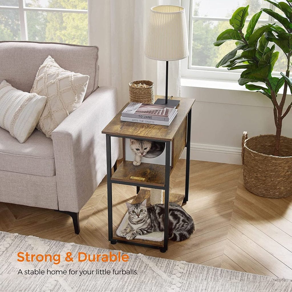 Feandrea Cat Tower FEANDREA Cat Tree and End Table Rustic Brown PCT111H01