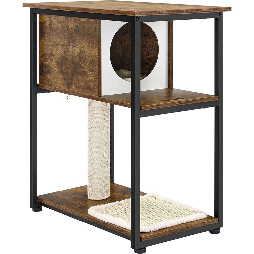 Feandrea Cat Tower FEANDREA Cat Tree and End Table Rustic Brown PCT111H01