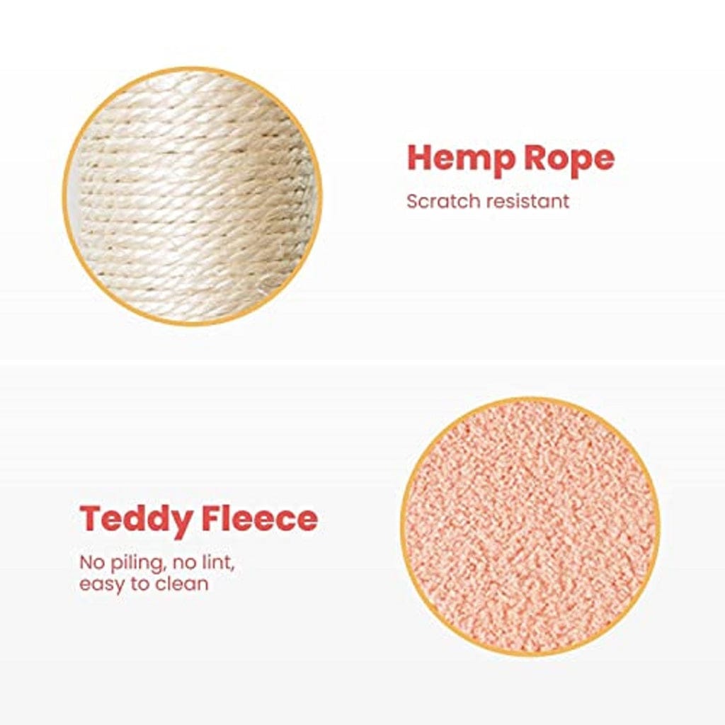 FLOOFI Cat Tower Floofi 101cm Galaxy Plush Cat Condo Cat Tree Yellow Green