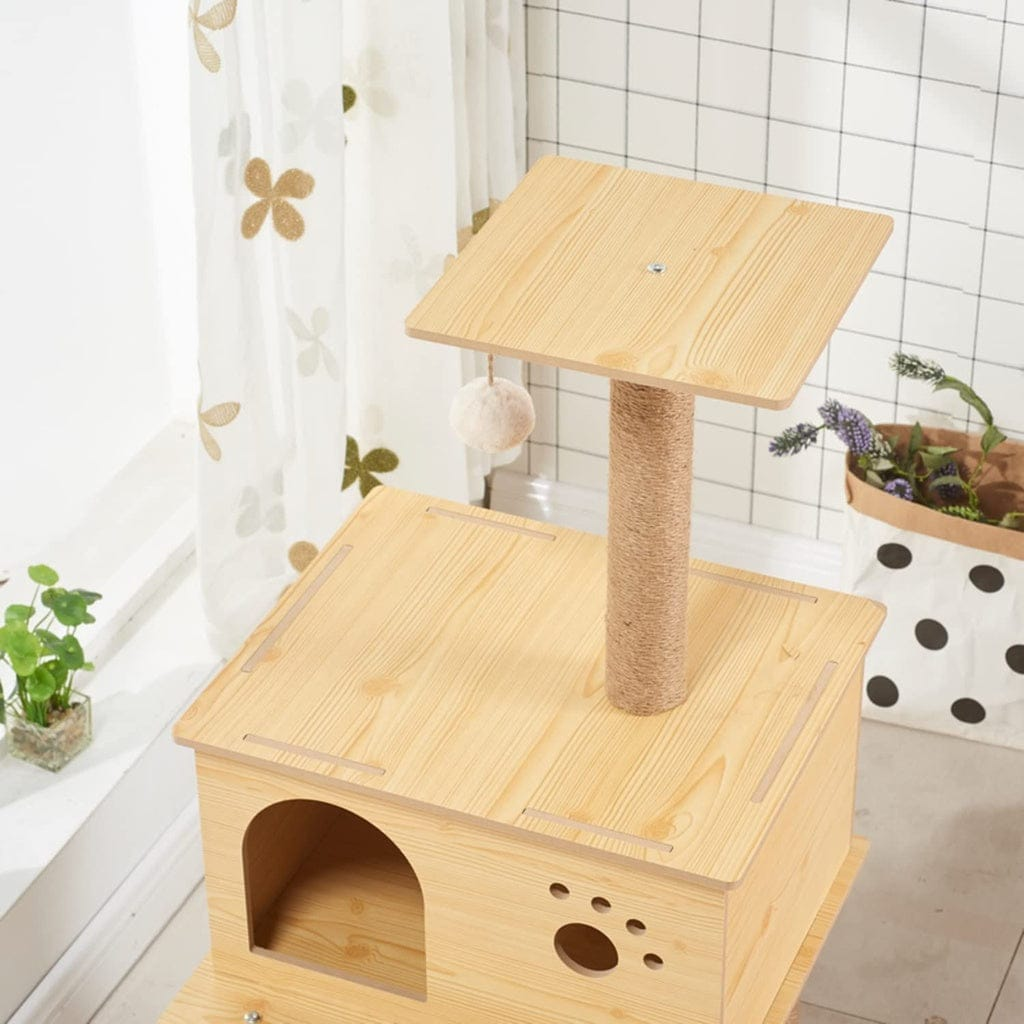 FLOOFI Cat Tower FLOOFI 130cm Wooden Cat Tree