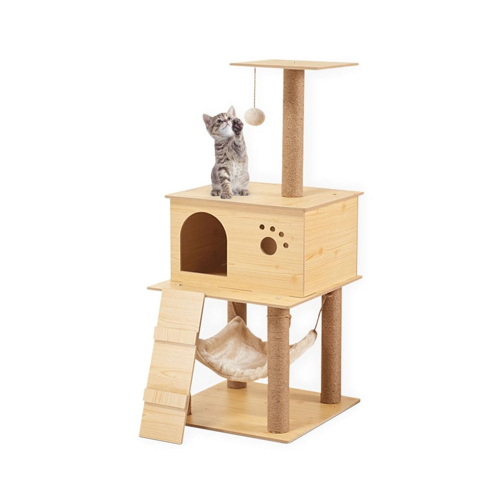 FLOOFI Cat Tower FLOOFI 130cm Wooden Cat Tree