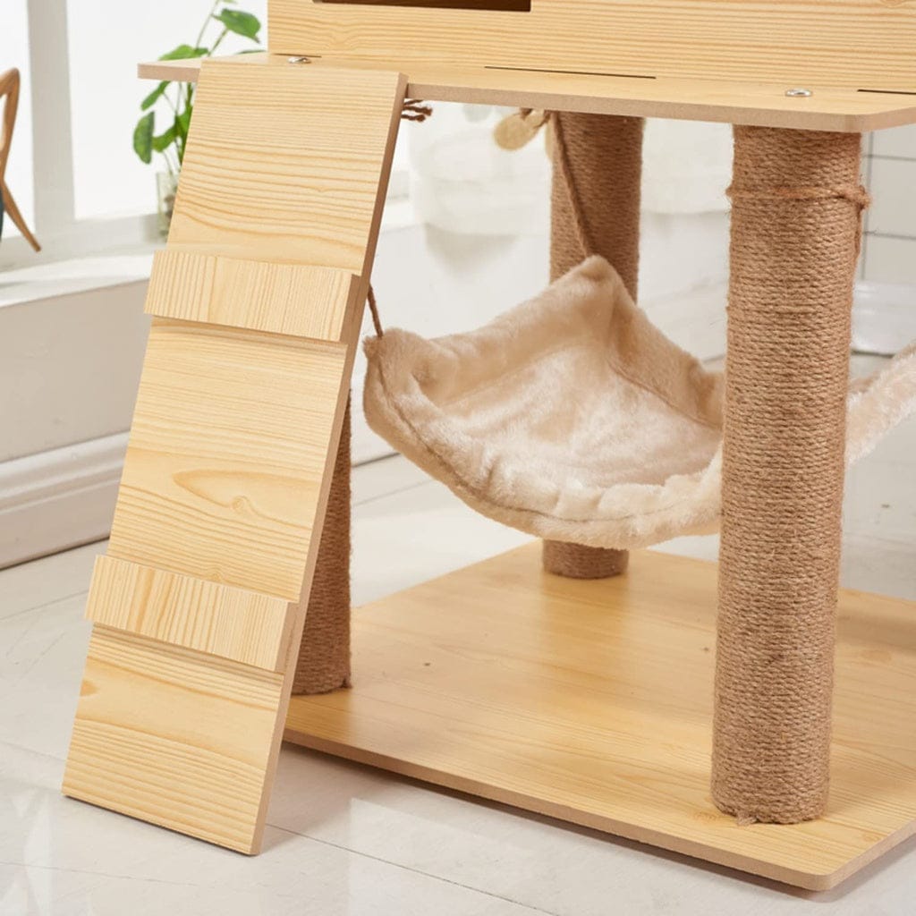 FLOOFI Cat Tower Floofi 130cm Wooden Cat Tree