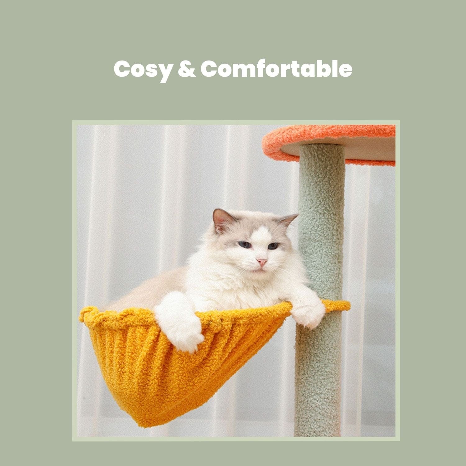 FLOOFI Cat Tower Floofi 143cm Dinosaur Cat Condo Cat Tree Green