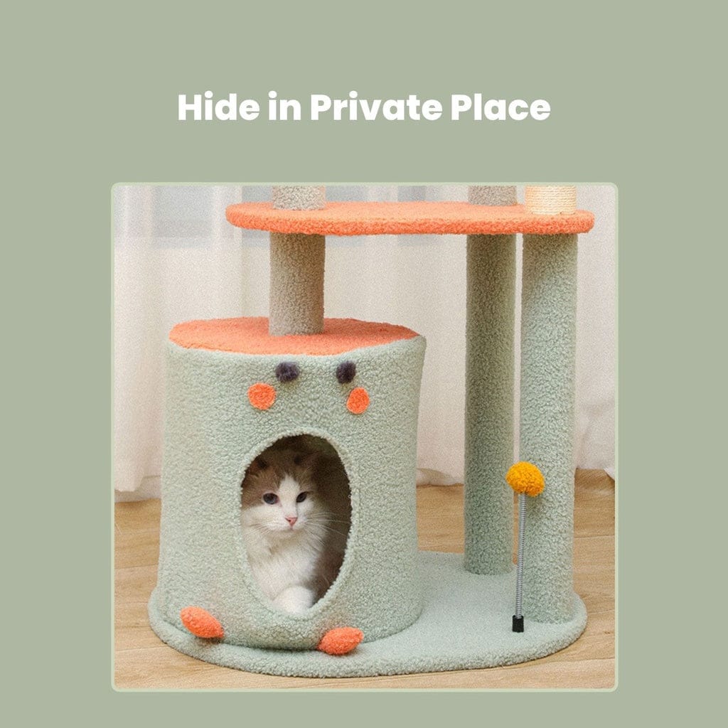 FLOOFI Cat Tower Floofi 143cm Dinosaur Cat Condo Cat Tree Green