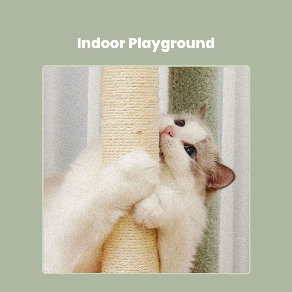 FLOOFI Cat Tower Floofi 143cm Dinosaur Cat Condo Cat Tree Green