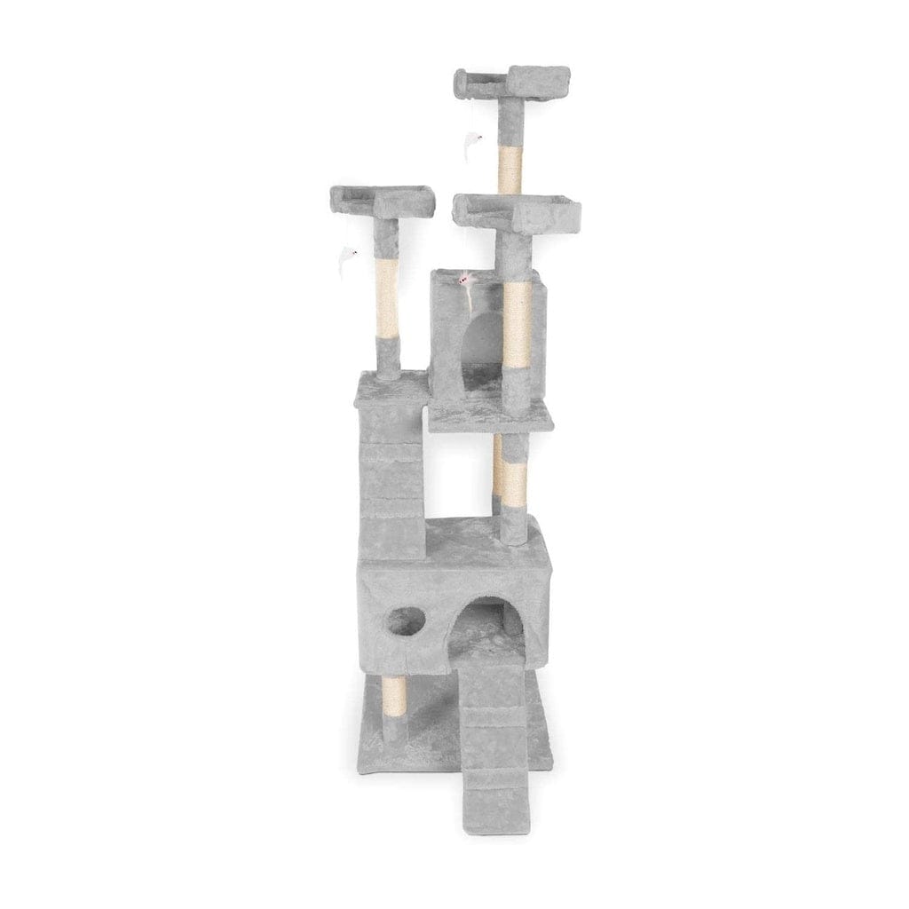 FLOOFI Cat Tower Floofi 170cm Plush Cat Condo Cat Tree Grey