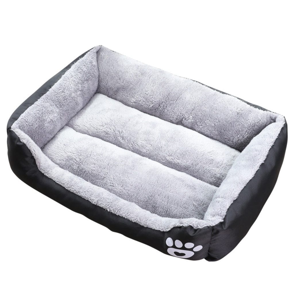 FLOOFI Indoor Dog Bed Floofi Pet Bed Square XL Size (Black)
