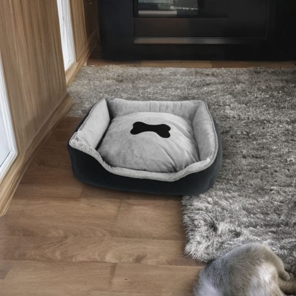 FLOOFI Indoor Dog Bed Floofi Pet Sofa Cushion L (Black)