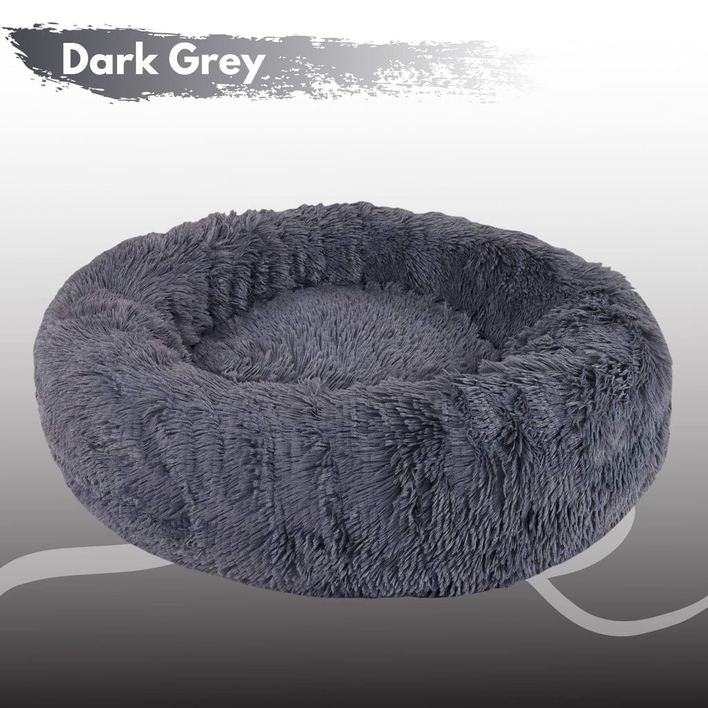 FLOOFI Cat Bed FLOOFI XL 100CM Round Pet Bed (Dark Grey)