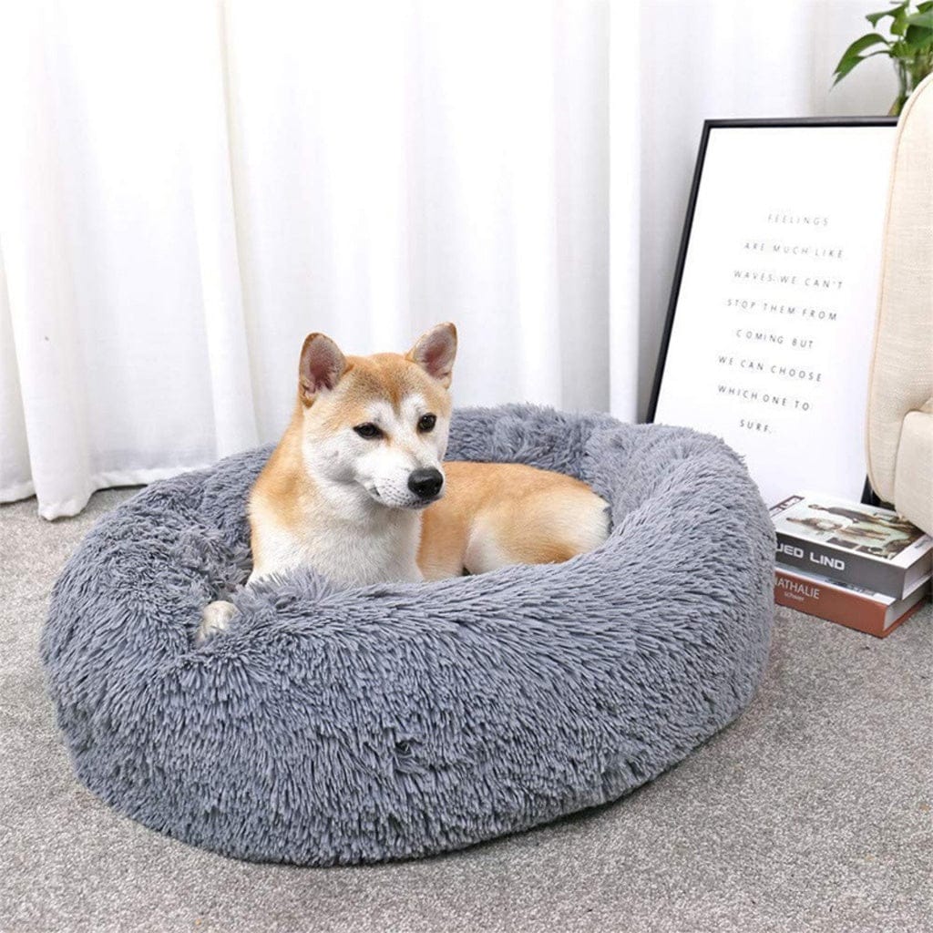 FLOOFI Cat Bed FLOOFI XL 100CM Round Pet Bed (Light Grey)